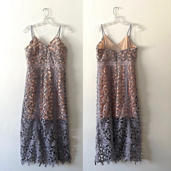 Anthropologie Elliatt Tingle Lace Overlay Midi Dress - Picture 3 of 8